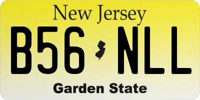 NJ license plate B56NLL