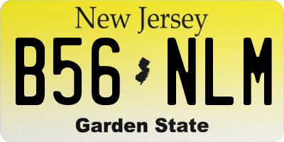 NJ license plate B56NLM
