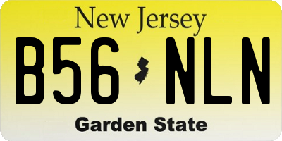 NJ license plate B56NLN