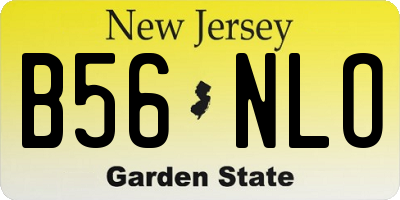 NJ license plate B56NLO