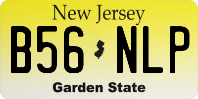 NJ license plate B56NLP