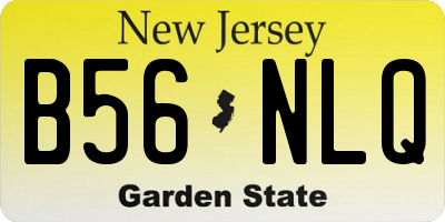 NJ license plate B56NLQ