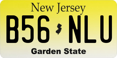 NJ license plate B56NLU