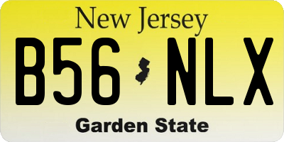 NJ license plate B56NLX