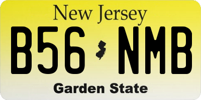 NJ license plate B56NMB