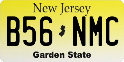 NJ license plate B56NMC