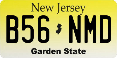 NJ license plate B56NMD