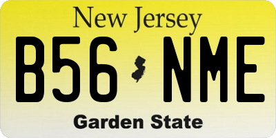 NJ license plate B56NME