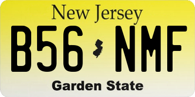 NJ license plate B56NMF