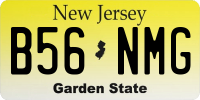 NJ license plate B56NMG