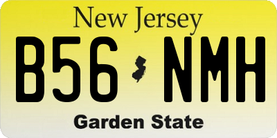 NJ license plate B56NMH