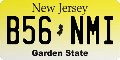 NJ license plate B56NMI