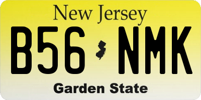 NJ license plate B56NMK