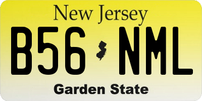 NJ license plate B56NML