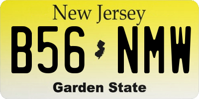 NJ license plate B56NMW