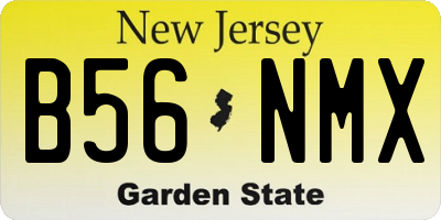 NJ license plate B56NMX