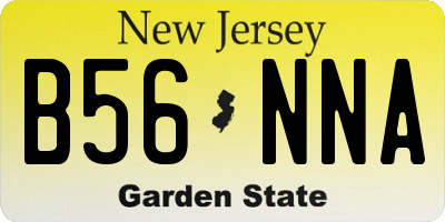 NJ license plate B56NNA