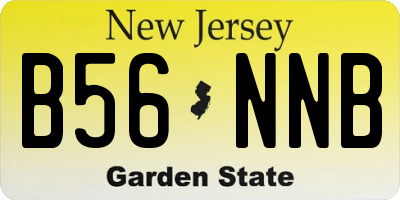 NJ license plate B56NNB