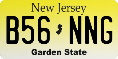 NJ license plate B56NNG
