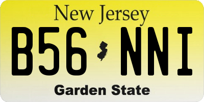 NJ license plate B56NNI