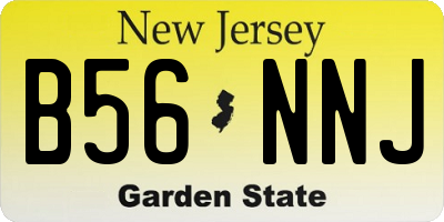 NJ license plate B56NNJ
