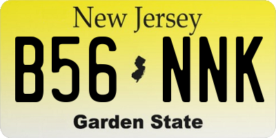 NJ license plate B56NNK