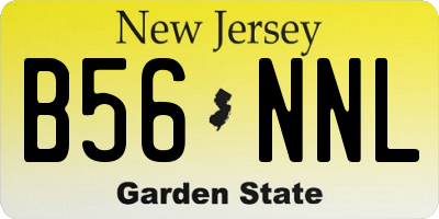 NJ license plate B56NNL