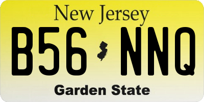 NJ license plate B56NNQ