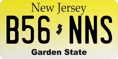 NJ license plate B56NNS