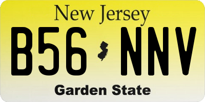 NJ license plate B56NNV