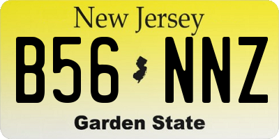 NJ license plate B56NNZ