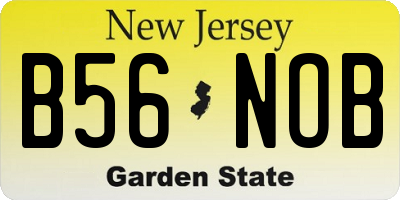 NJ license plate B56NOB