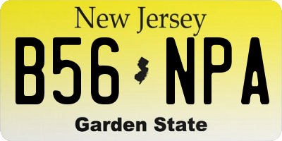 NJ license plate B56NPA