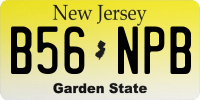 NJ license plate B56NPB