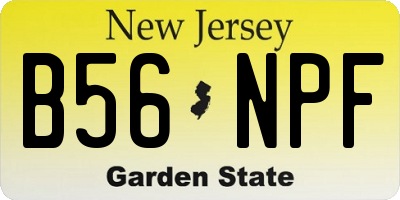 NJ license plate B56NPF