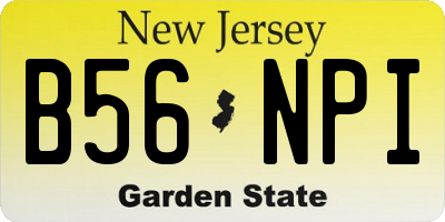 NJ license plate B56NPI
