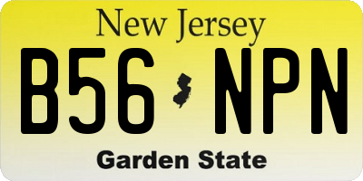 NJ license plate B56NPN