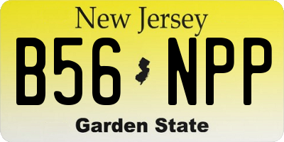 NJ license plate B56NPP