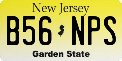 NJ license plate B56NPS