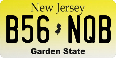 NJ license plate B56NQB