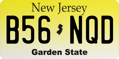 NJ license plate B56NQD