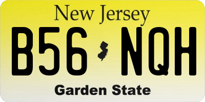 NJ license plate B56NQH