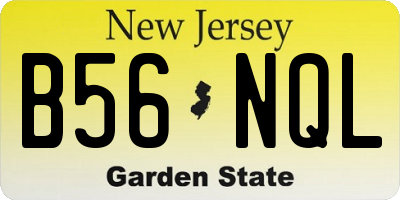 NJ license plate B56NQL
