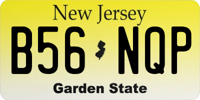 NJ license plate B56NQP