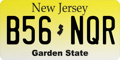 NJ license plate B56NQR