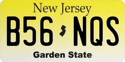 NJ license plate B56NQS