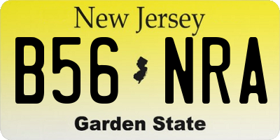 NJ license plate B56NRA