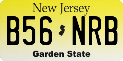 NJ license plate B56NRB