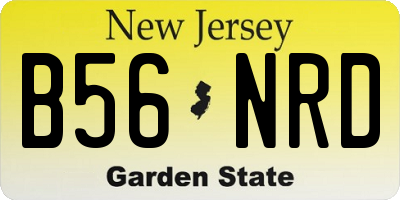 NJ license plate B56NRD