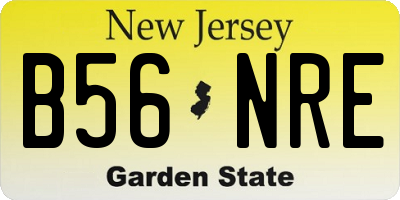 NJ license plate B56NRE